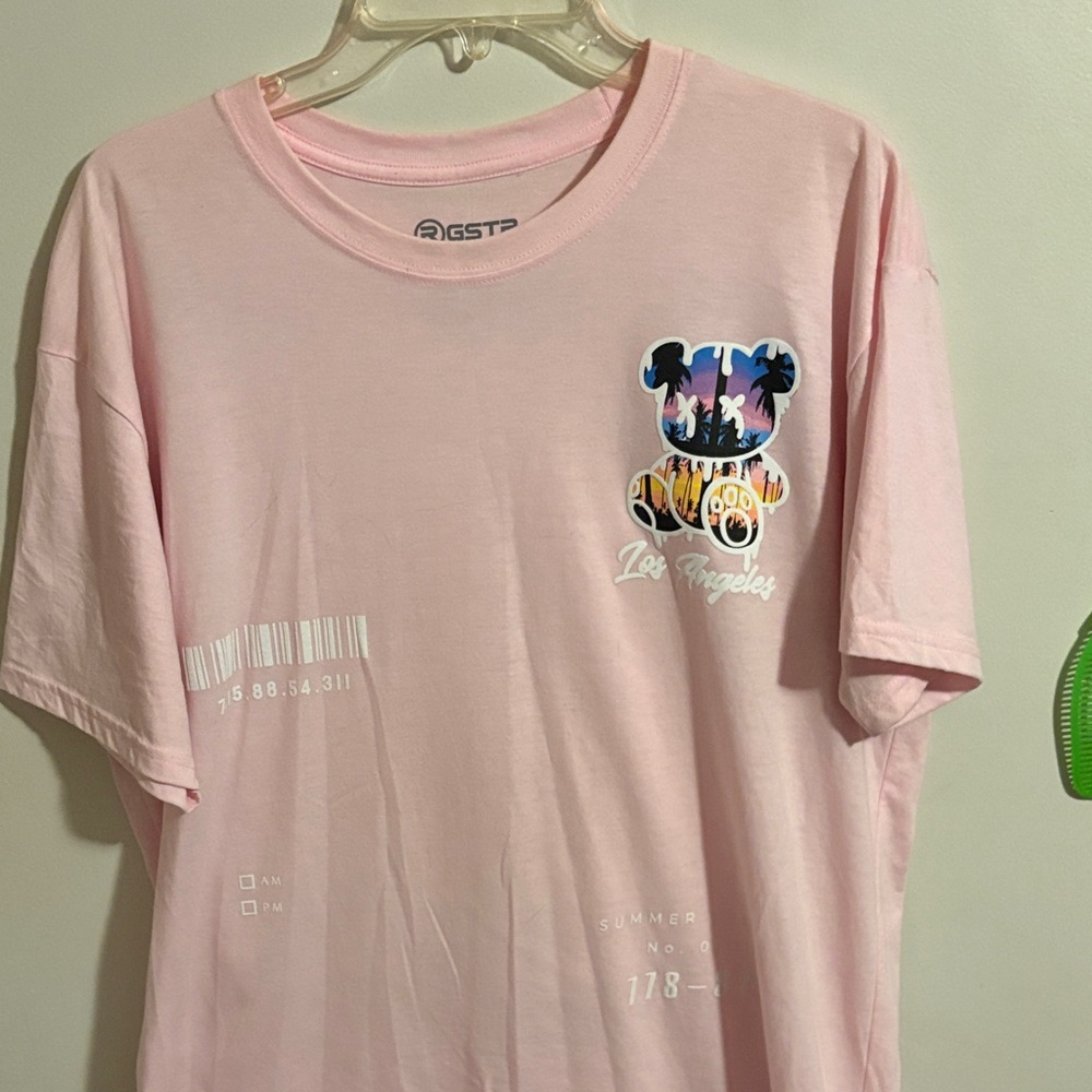 Pink Graphic Tee for Men